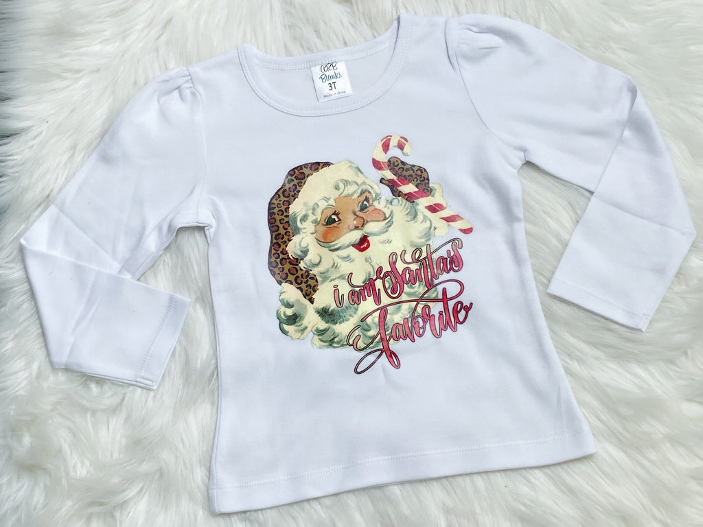 Santa's Favorite Puff Long Sleeve Shirt - Nico Bella Boutique 