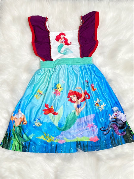 Little Mermaid Panel Dress - Nico Bella Boutique 