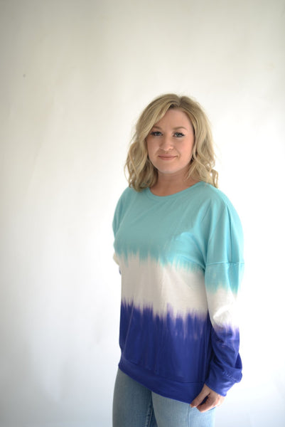 Tie Dye Ombre Pull Over - Nico Bella Boutique 