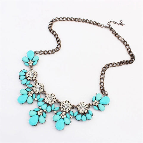 Turquoise Gem Statement Necklace - Nico Bella Boutique 