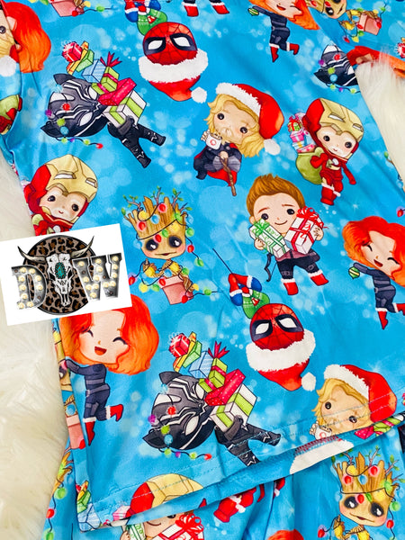 Marvel Superhero Christmas Pajama Set