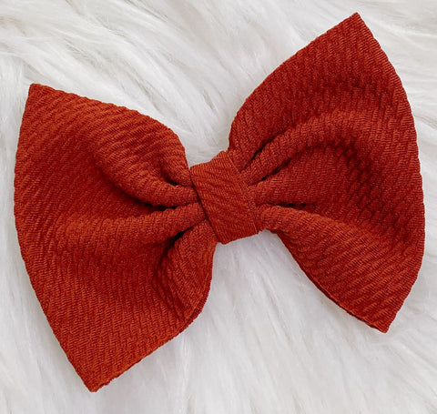 Cinnamon Nylon Bow Hair Clip - Nico Bella Boutique 