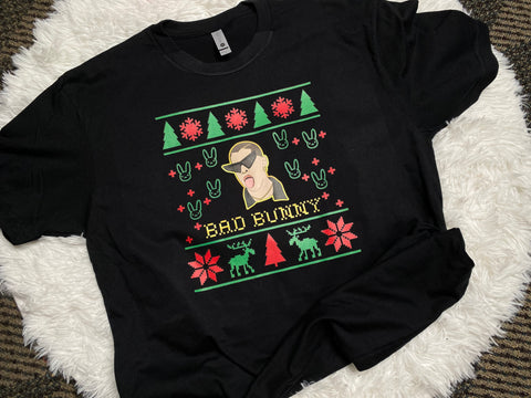 Bad Bunny Christmas Graphic Tee