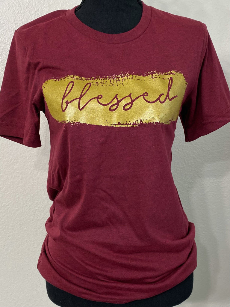 Blessed Heather Cardinal Graphic Tee - Nico Bella Boutique 