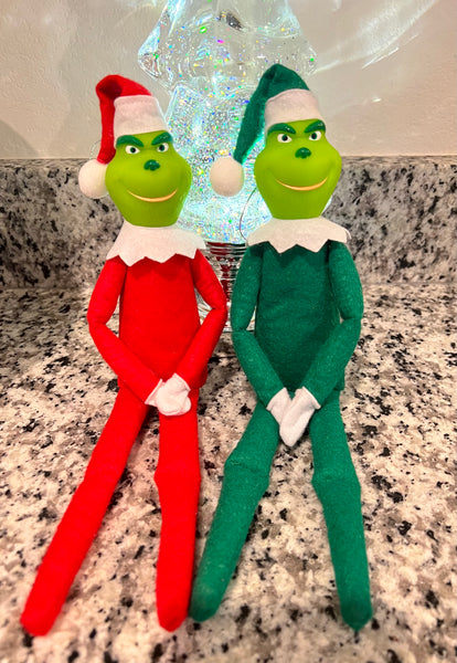 Grinch Elf on the Shelf Christmas Elf Doll