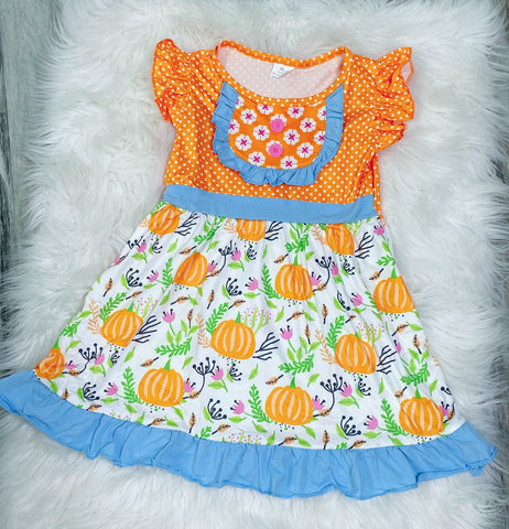 Fall Pumpkin Dress - Nico Bella Boutique 