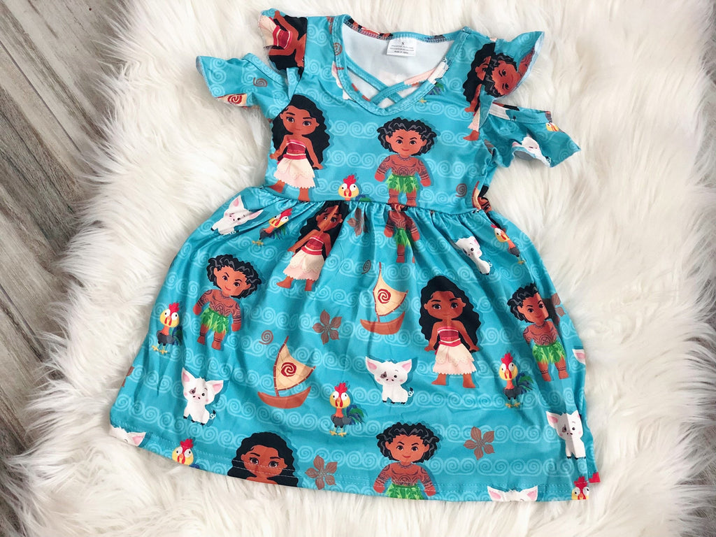 moana party dress Moana Costume for Girls Adventure Outfit Ocean Princess Birthday Party Dress Up, Toddler Girl's, Size: 4-5 Years, Red