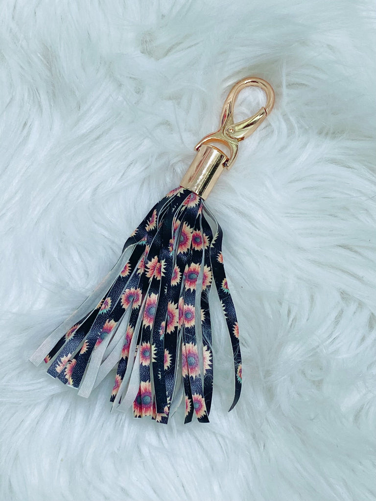 Sunflower Tassel Keychain - Nico Bella Boutique 