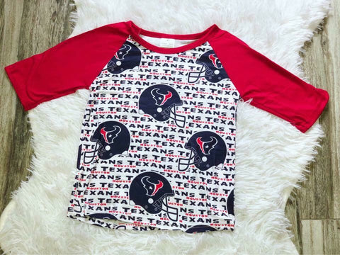 Houston Texans Unisex Raglan - Nico Bella Boutique 