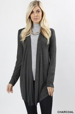 Women’s Charcoal Cardigan - Nico Bella Boutique 