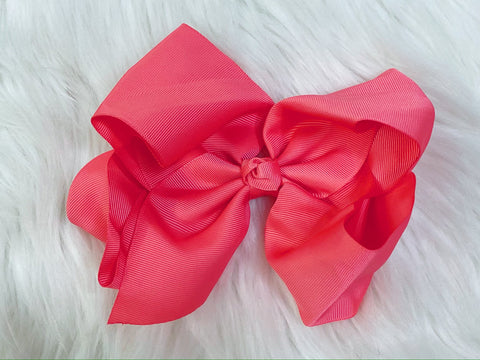 Coral 8 inch Bow - Nico Bella Boutique 