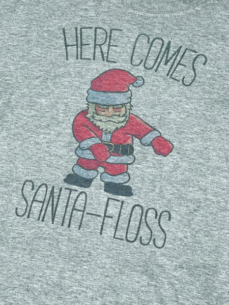 Here Comes Santa Floss Boys Long Sleeve Graphic Tee - Nico Bella Boutique 