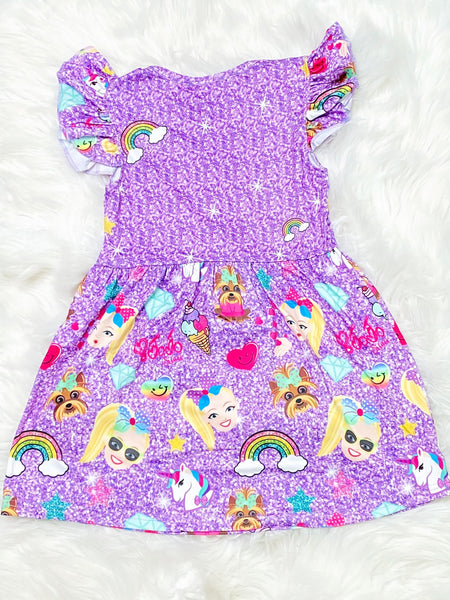 JoJo Siwa Purple Pearl Dress - Nico Bella Boutique 
