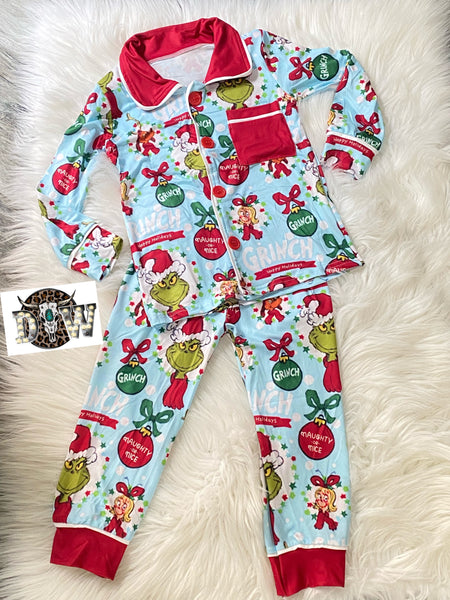 Grinch Pajama Set