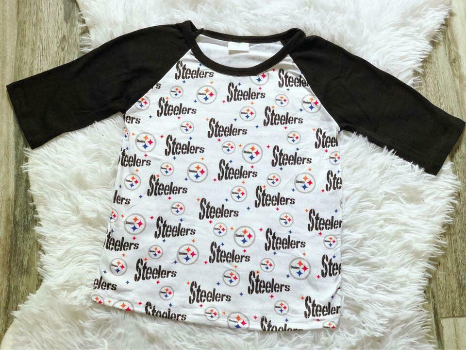 Steelers Unisex Raglan - Nico Bella Boutique 