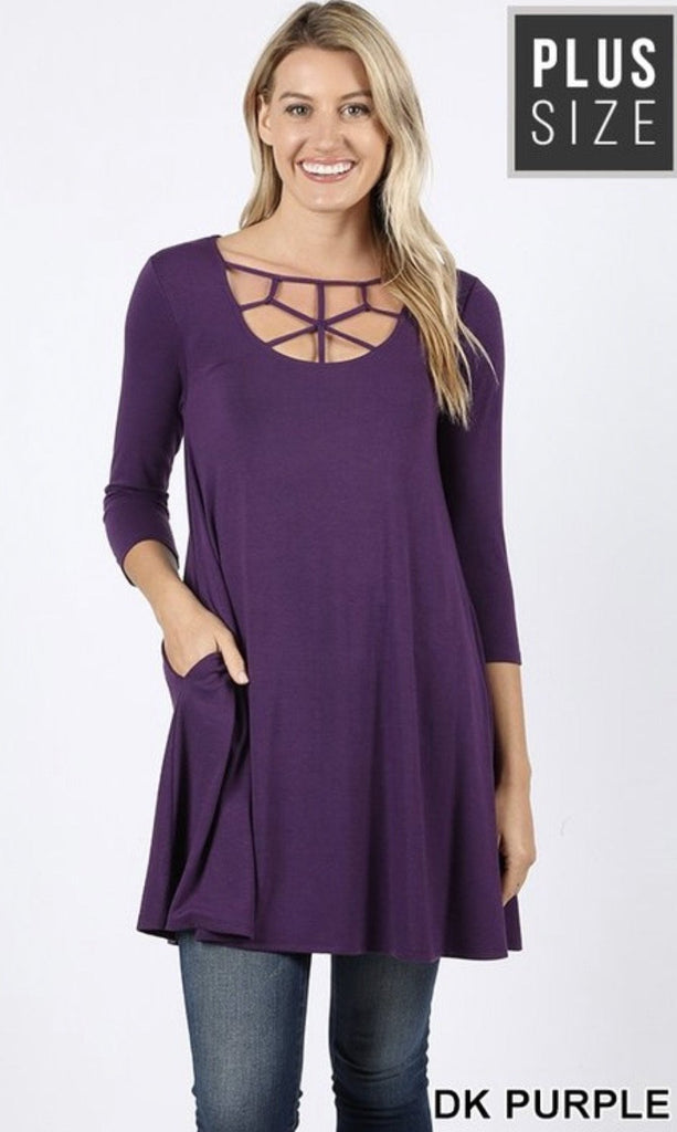 dark purple tunic dress Yours Women's Plus Size Purple Ribbed Tunic Mini Dress Size 22-24