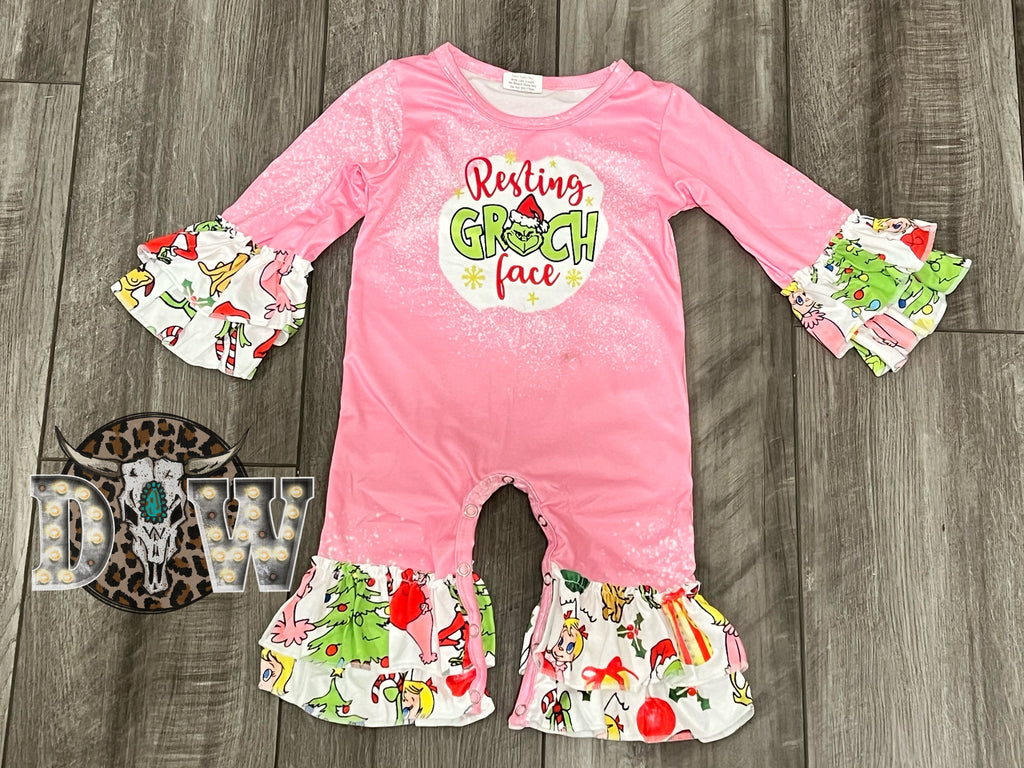 The Grinch Baby Girl Romper - Main Image