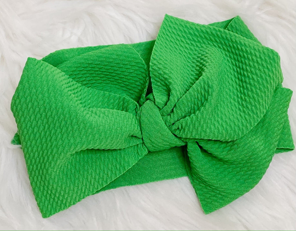 Green Head Wrap Bow Headband - Nico Bella Boutique 
