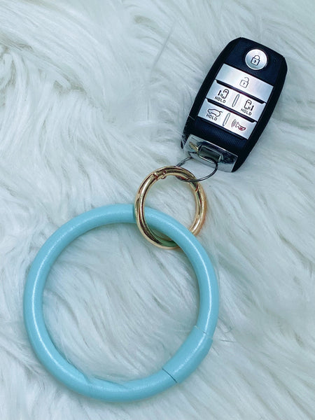 Aqua Wristlet Bangle Keychain - Nico Bella Boutique 