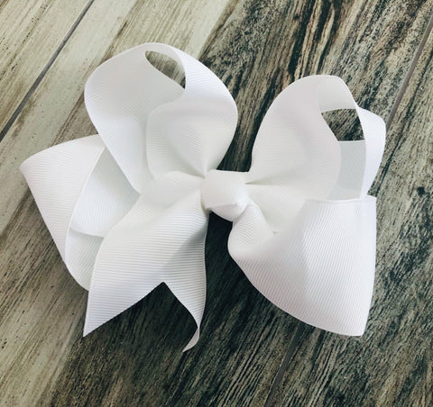 White Girls Hair Bow - Nico Bella Boutique 